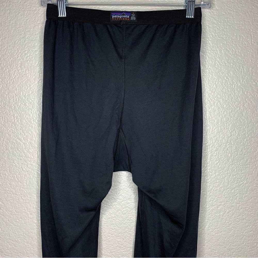 Patagonia Vintage Men’s Capilene Black Underwear Baselayer Pants, Sz Small - Picture 2 of 10